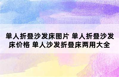 单人折叠沙发床图片 单人折叠沙发床价格 单人沙发折叠床两用大全